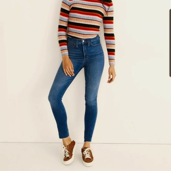 Gap Universal Jegging High Rise Skinny Jeans Dark Wash Stretch Raw Hem Size 25 0 - Picture 11 of 11